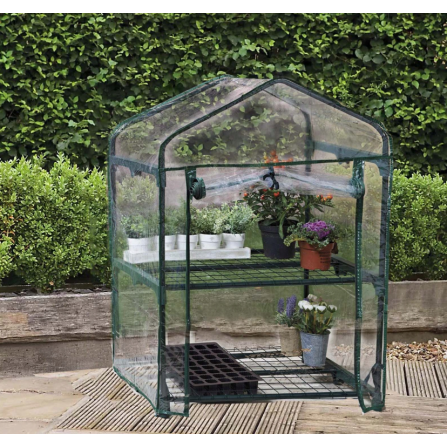 Szklarnia balkonowa na rozsady 2 półki 95cm