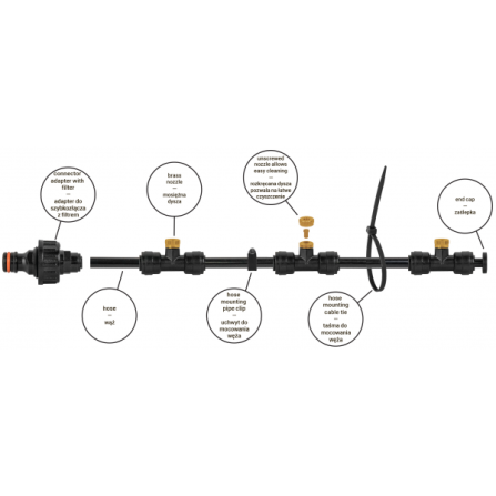 BLACK LINE Ogrodowa mgiełka wodna 15m