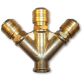 Trójnik pneumatyczny GW 3/8 + 3 x standardowe gniazda